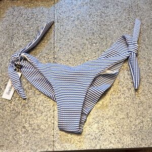 NWT Women’s Vitamin A Blue/White Bikini Bottom Size Small MSRP $90